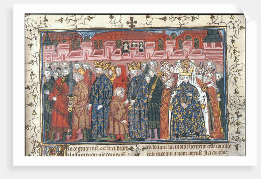 The coronation of Philippe II Auguste in the presence of Henry II of England by Anonymous