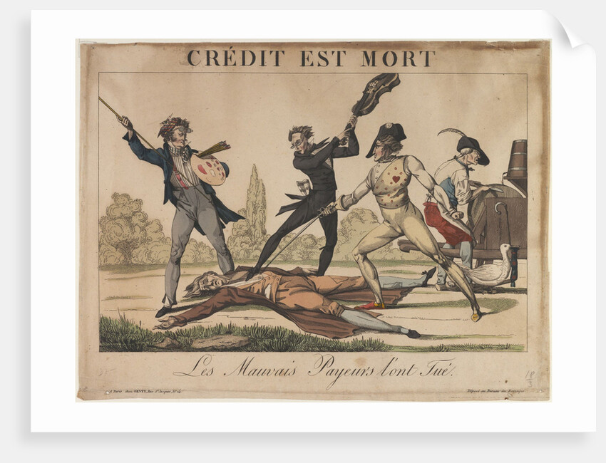 Crédit est Mort (Credit is dead), Early 19th cen by Anonymous