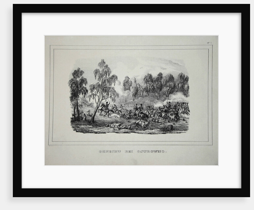 Battle between Russian troops and French cavalry near Ostrovno 25-26 July 1812 by Anonymous