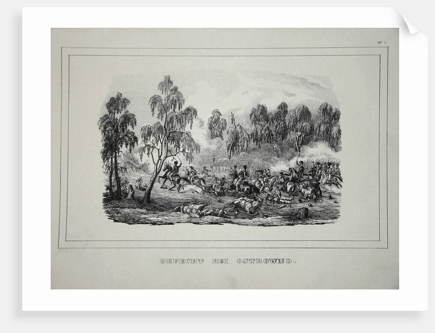 Battle between Russian troops and French cavalry near Ostrovno 25-26 July 1812 by Anonymous