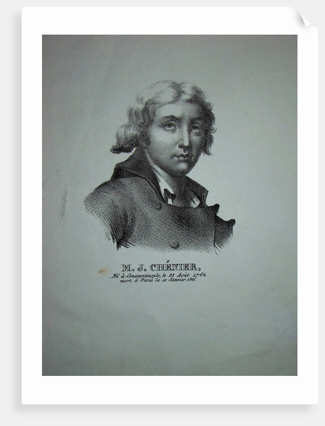 Portrait of the poet and dramatist Marie-Joseph Chénier by Anonymous