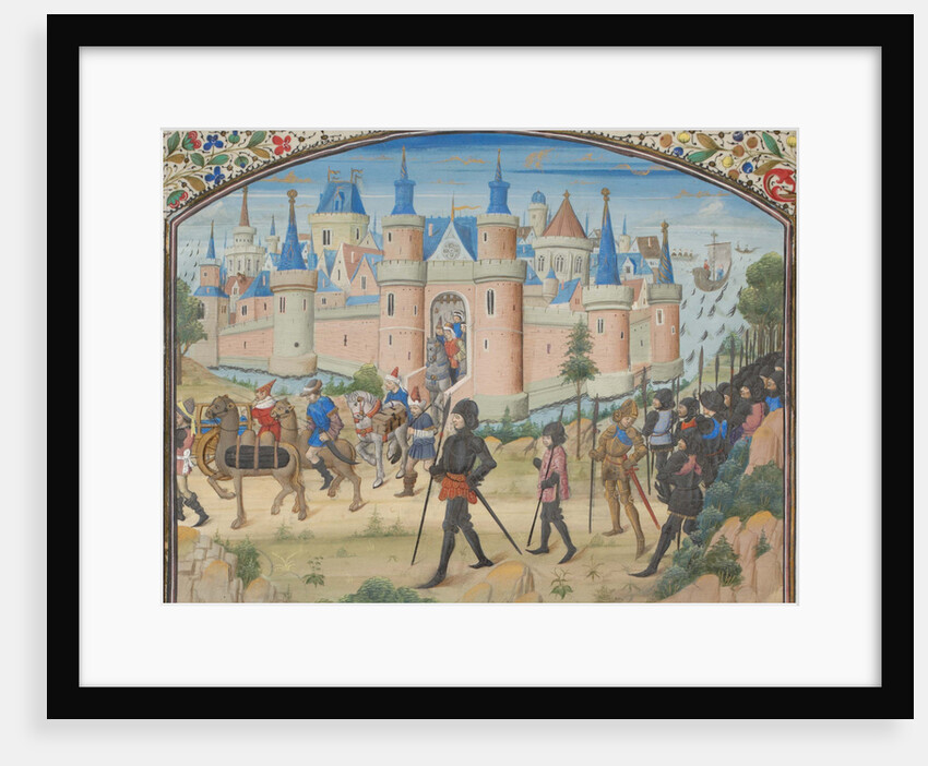 The Siege of Tyre, 1124. Miniature from the Historia by William of Tyre, 1460s by Anonymous