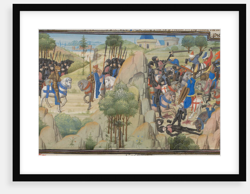 Meeting of Conrad III of Germany and Louis VII of France. Miniature from the Historia by William of Tyre, 1460s by Anonymous