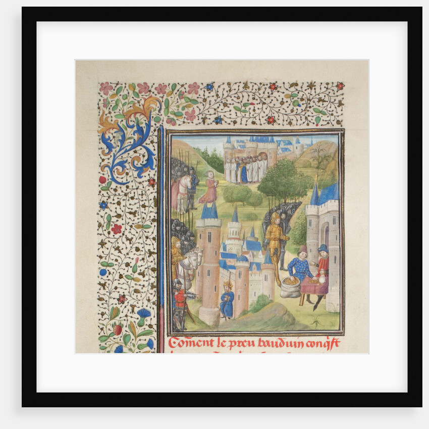 Baldwin of Boulogne entering Edessa in February 1098. Miniature from the Historia by William of Tyre, 1460s by Anonymous