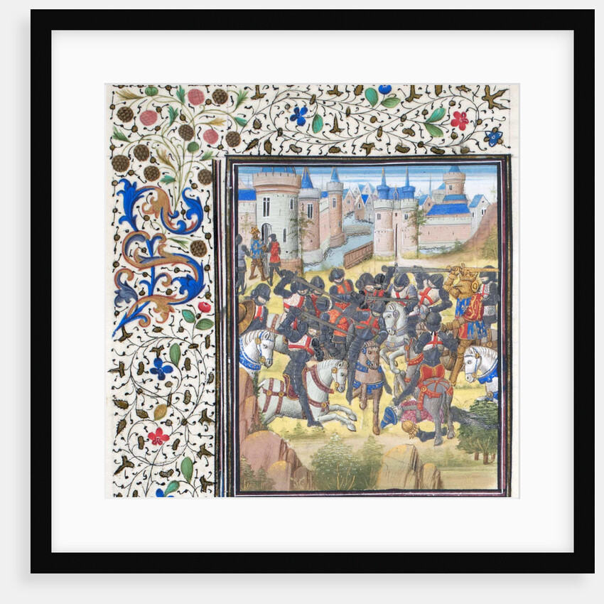 Victory of Richard the Lionheart over Philip Augustus in 1198. Miniature from the Historia by William of Tyre by Anonymous