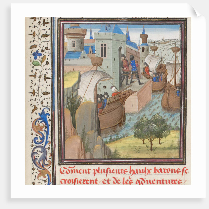 Start to the Fourth Crusade. Miniature from the Historia by William of Tyre, 1460s by Anonymous