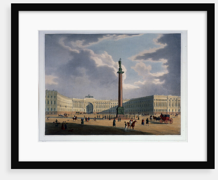 The Alexander Column. View from the Main Army Headquarters, 1840s by Louis Jules Arnout