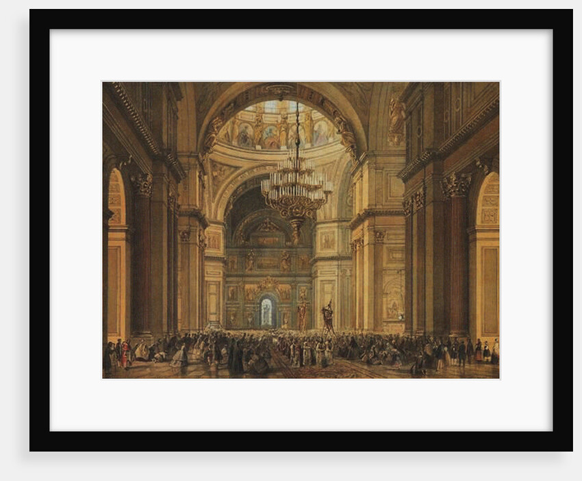 Church service in the Saint Isaacs Cathedral in Saint Petersburg, 1850s by Charles-Claude Bachelier