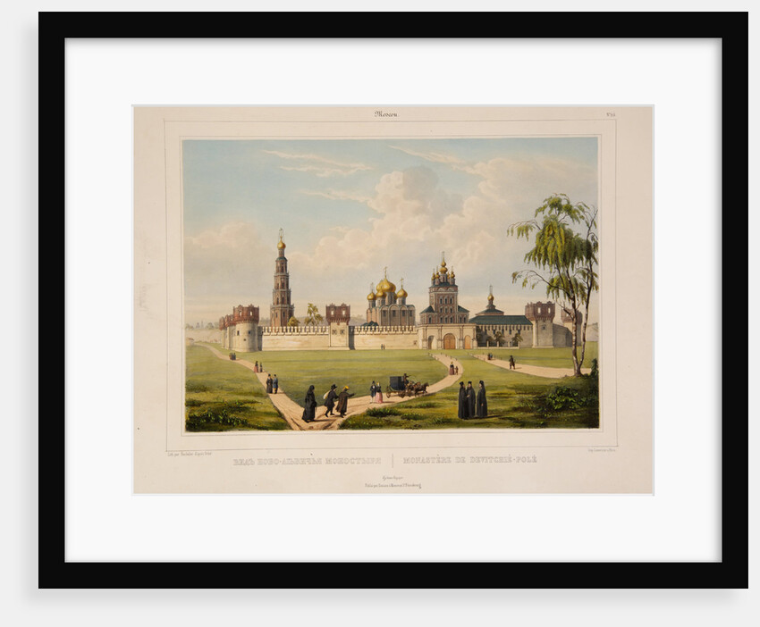 View of the Novodevichy Convent in Moscow, 1840s by Charles-Claude Bachelier
