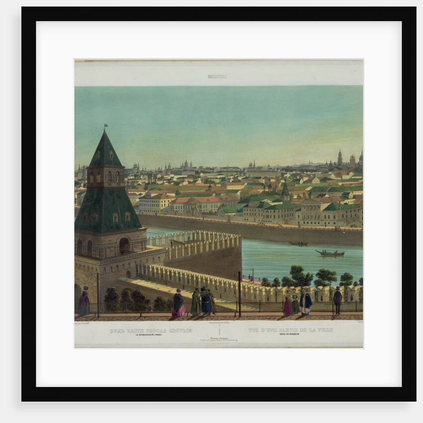 View of Zamoskvorechye from the Kremlin Wall (from a panoramic view of Moscow in 10 parts), ca 1848 by Philippe Benoist