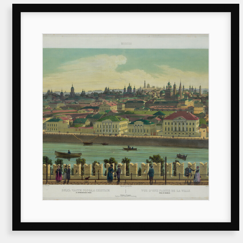 View of Zamoskvorechye from the Kremlin Wall (from a panoramic view of Moscow in 10 parts), ca 1848 by Philippe Benoist
