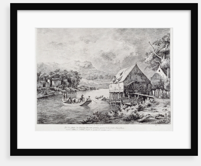A mill on the banks of the River, 1774 by Jean-Jacques de Boissieu