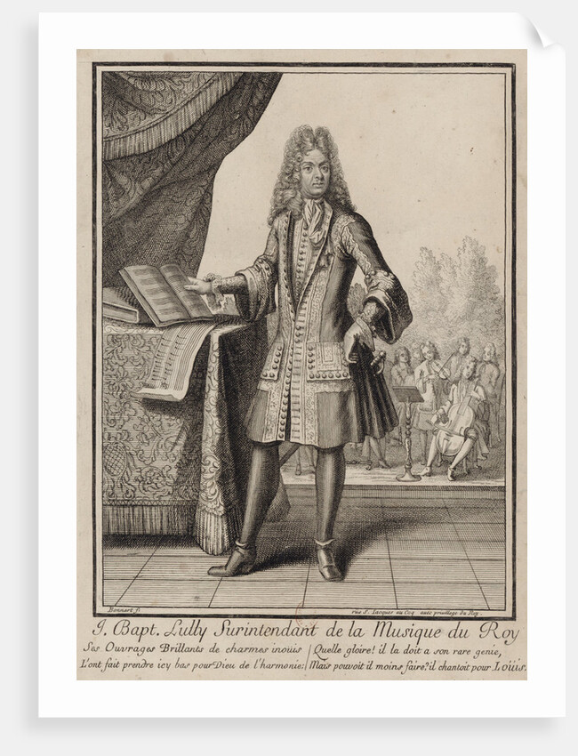 Composer Jean-Baptiste Lully, before 1711 by Henri Bonnart