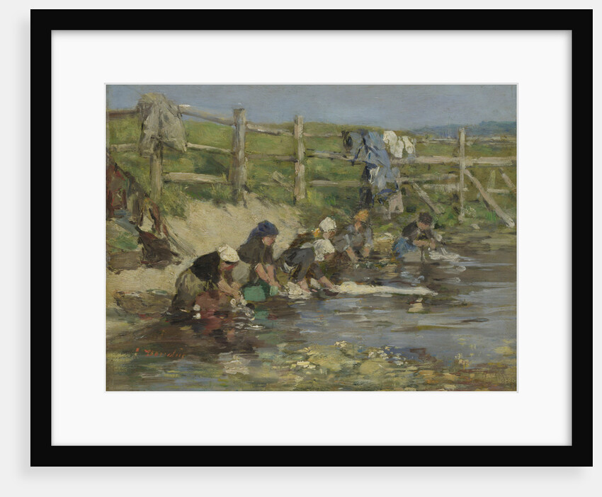 Laundresses by a Stream, ca. 1886-1890 by Eugène-Louis Boudin