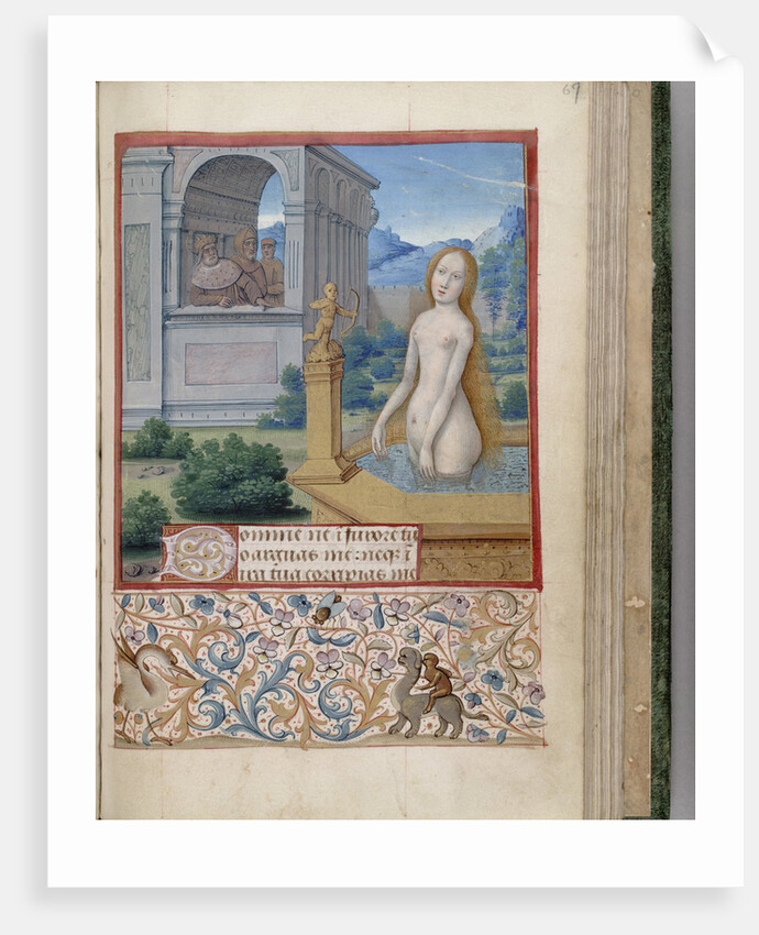 Bathsheba bathing (Book of Hours), 1485-1499 by Jean Bourdichon