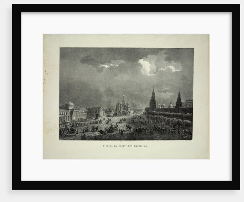 Upper Trading Rows at the Red Square in Moscow, c. 1830 by Auguste Jean Baptiste Antoine Cadolle