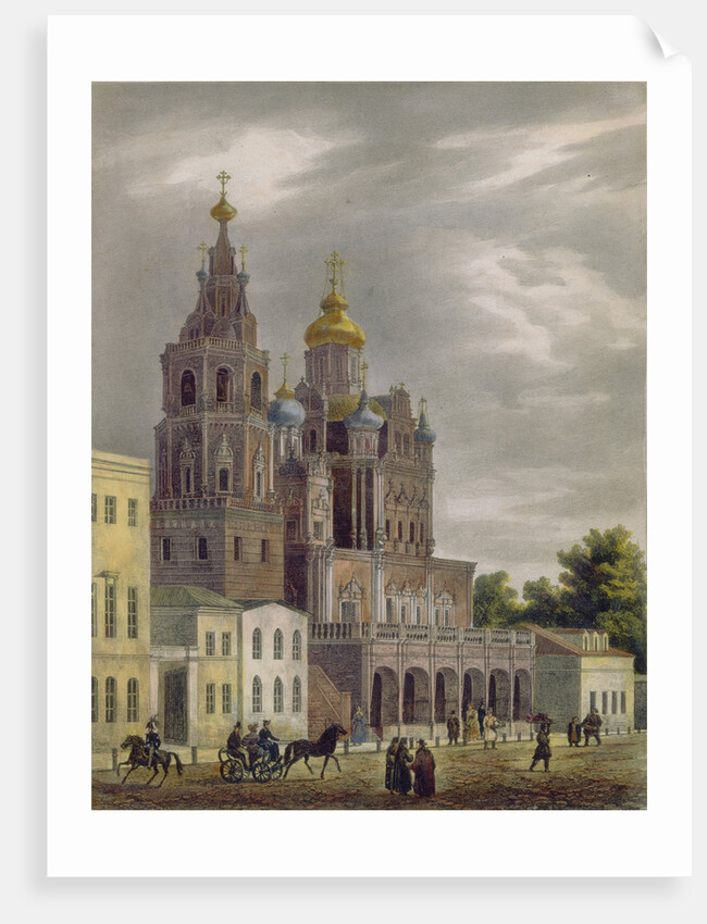 The Church of the Dormition of the Theotokos at the Pokrovka Street in Moscow, 1825 by Auguste Jean Baptiste Antoine Cadolle