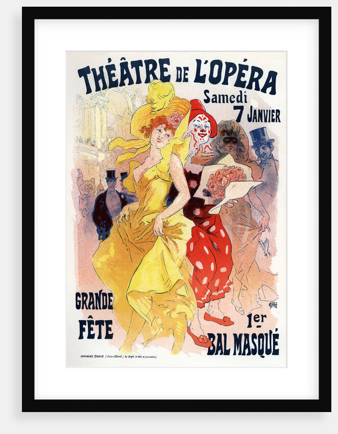 ThÃ©atre de l'opÃ©ra. Bal masquÃ© (Poster) by Jules Cheret
