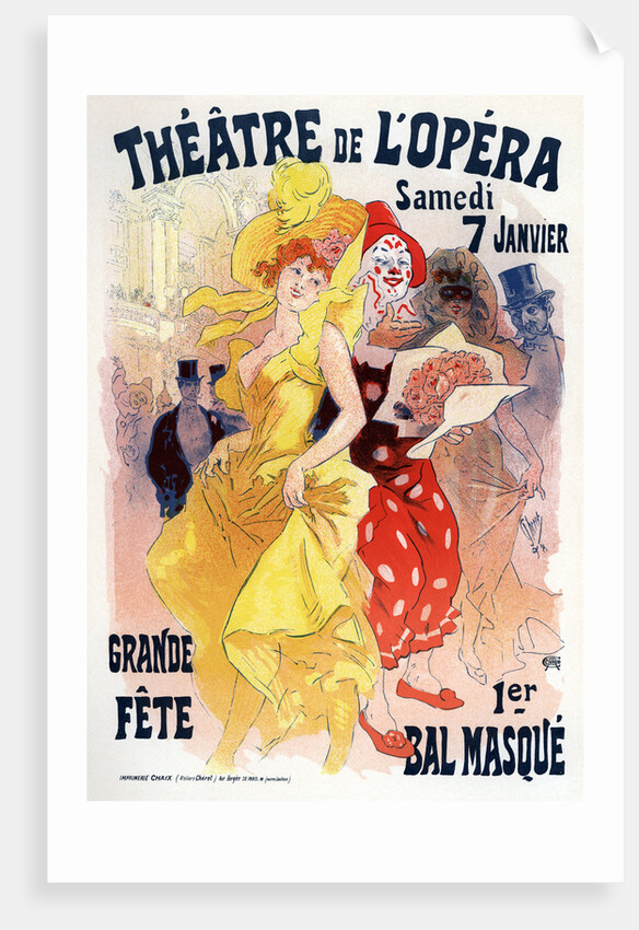 ThÃ©atre de l'opÃ©ra. Bal masquÃ© (Poster) by Jules Cheret
