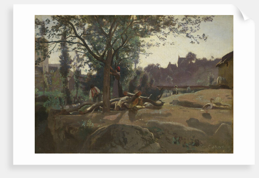 Peasants under the Trees at Dawn, c. 1843 by Jean-Baptiste Camille Corot