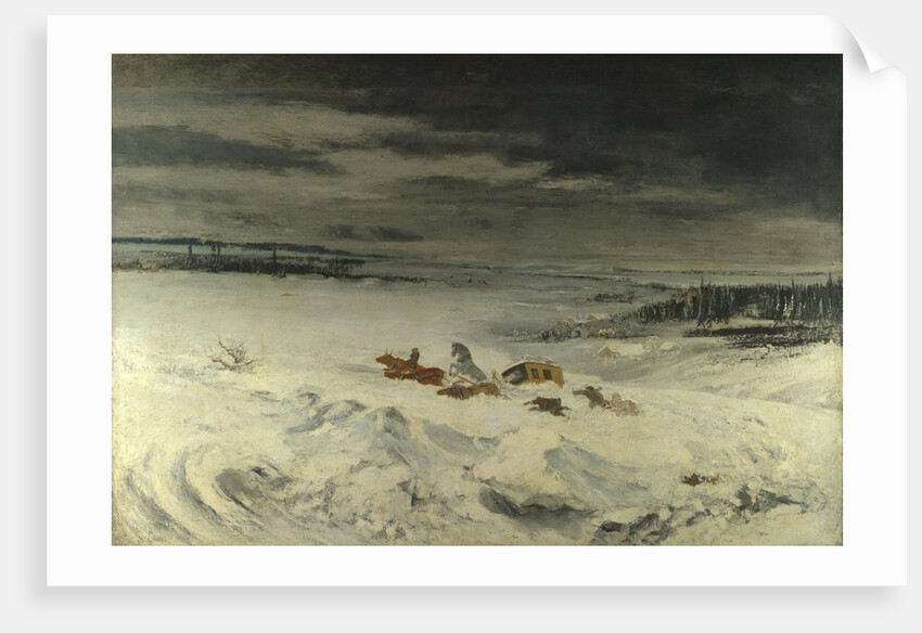 The Diligence in the Snow, 1860 by Gustave Courbet