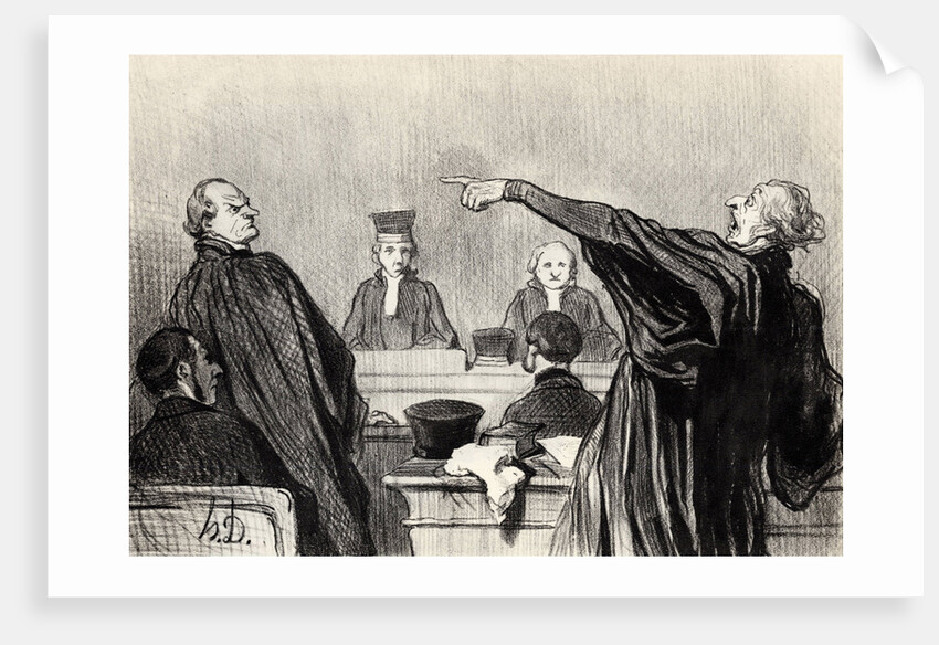 An advocate who is evidently fully convinced... by Honoré Daumier