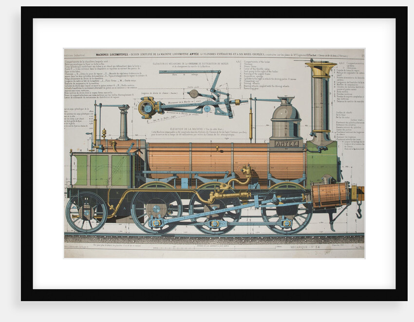 Steam locomotive by Fortuné Delarue