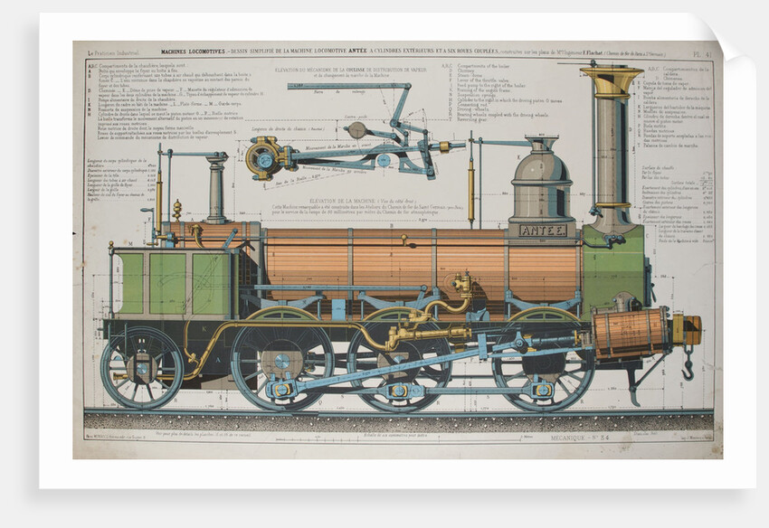Steam locomotive by Fortuné Delarue