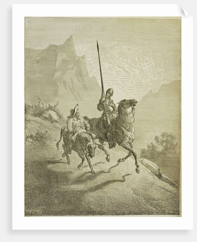 Illustration to the book Don Quixote de la Mancha by M. de Cervantes, 1863 by Gustave Doré