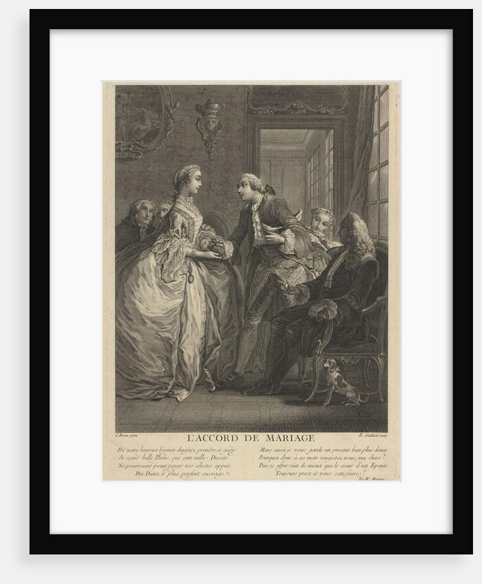 Marriage contract, 18th century by Charles Eisen