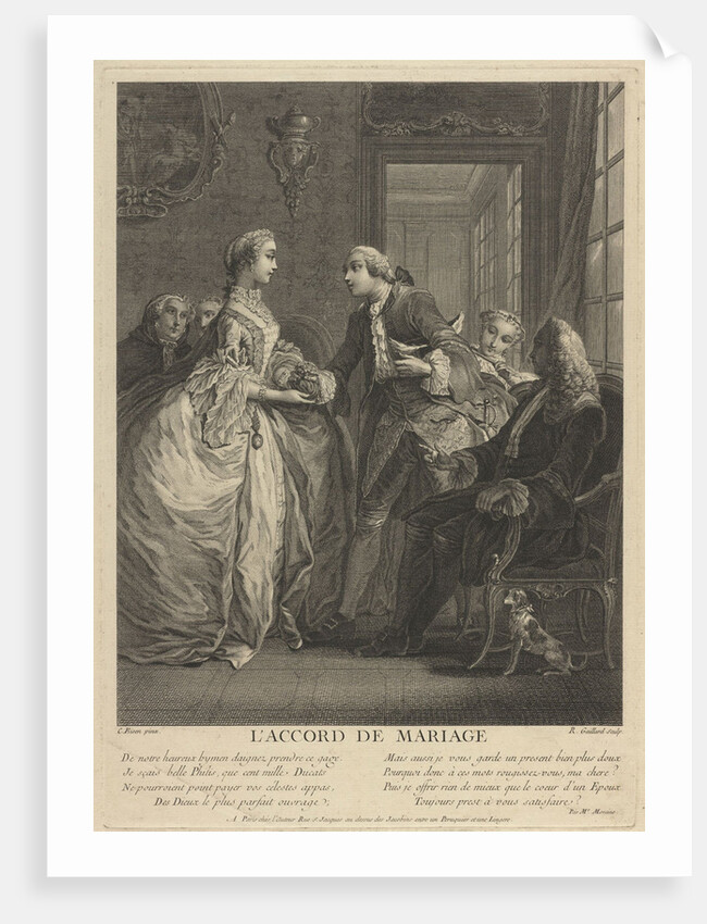 Marriage contract, 18th century by Charles Eisen