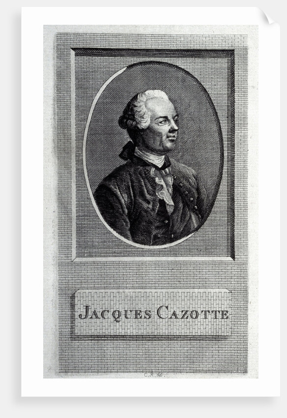 Portrait of the author Jacques Cazotte by French master