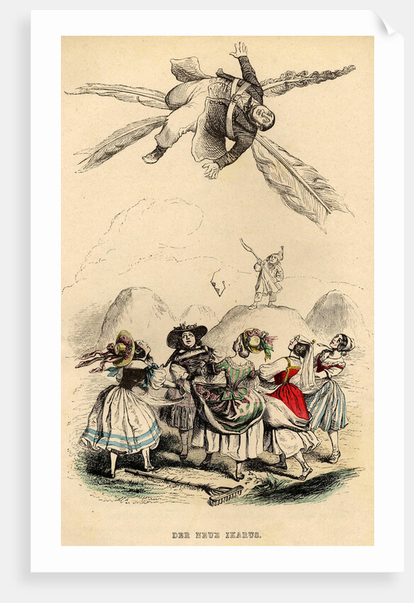 The new Icarus, 1840s by Jean-Jacques Grandville
