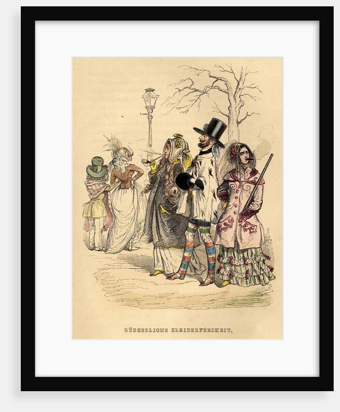 Womens Freedom of Dress, 1840s by Jean-Jacques Grandville