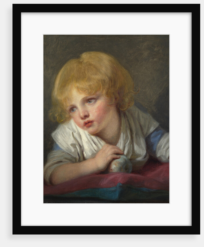 A Child with an Apple, Second Half of the 18th cen by Jean-Baptiste Greuze