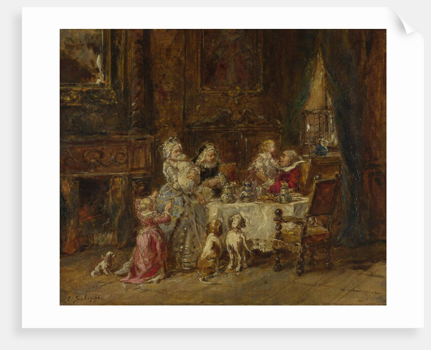 Grandfathers Birthday, 1866 by Louis Gabriel Eugène Isabey