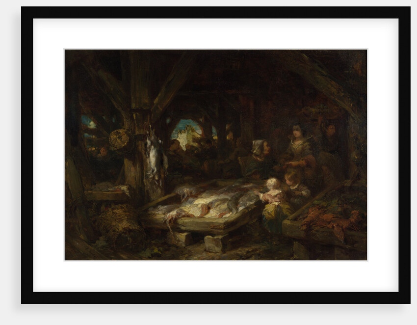 The Fish Market, Dieppe, 1845 by Louis Gabriel Eugène Isabey