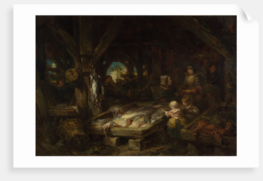 The Fish Market, Dieppe, 1845 by Louis Gabriel Eugène Isabey