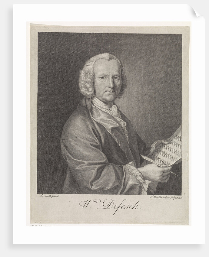 Portrait of the Composer Willem de Fesch, 1751 by François Morellon de La Cave