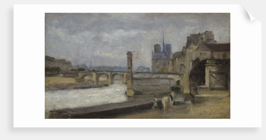 The Pont de la Tournelle, Paris, 1862-1864 by Stanislas Lepine
