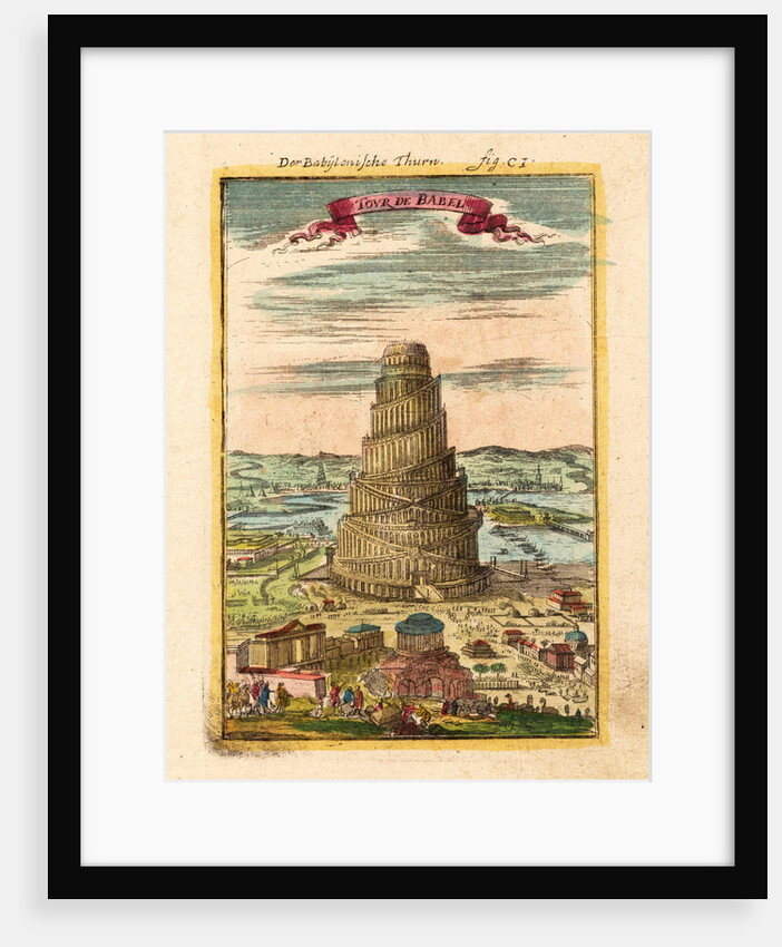 Tower of Babel, 1719 by Alain Manesson Mallet