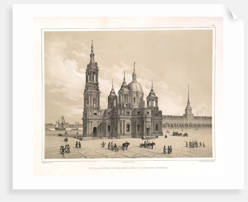 View of the Saint Isaacs Cathedral at the Time of Catherine II by Auguste de Montferrand
