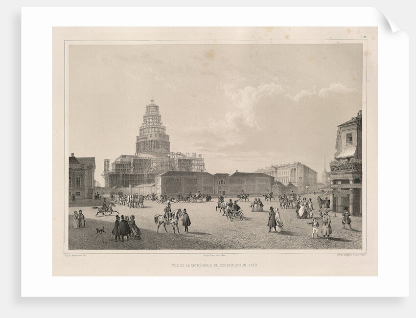 Construction work in 1838 by Auguste de Montferrand