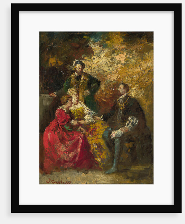 Conversation Piece, c. 1880 by Adolphe-Thomas-Joseph Monticelli