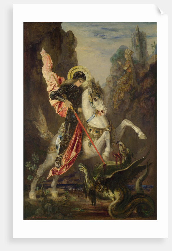 Saint George and the Dragon, 1889-1890 by Gustave Moreau