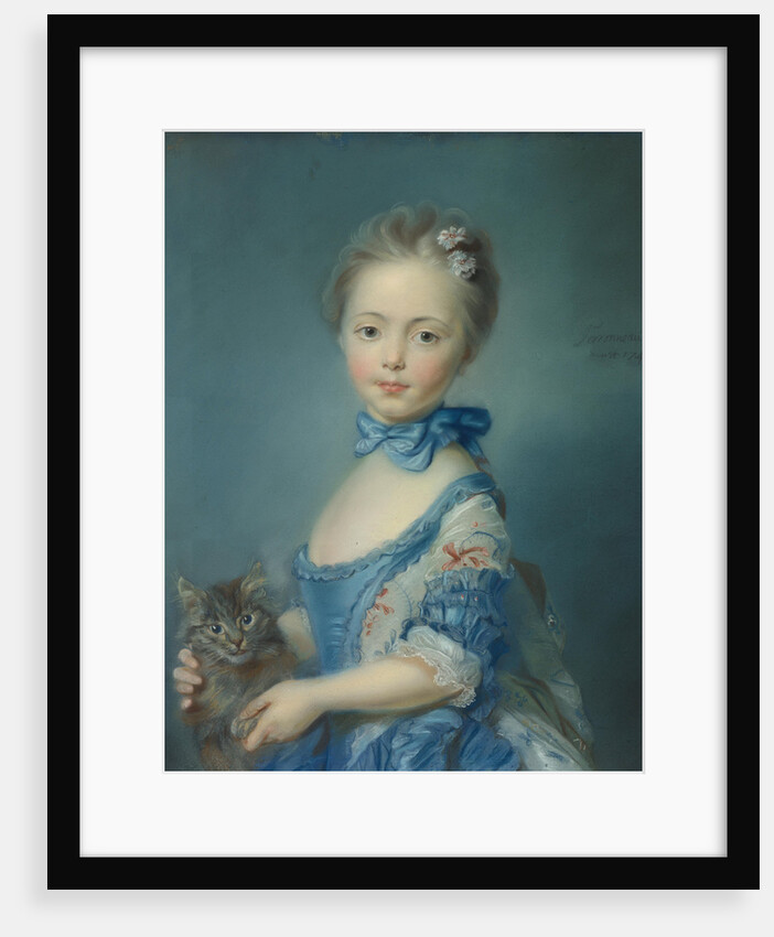 A Girl with a Kitten, 1745 by Jean-Baptiste Perronneau