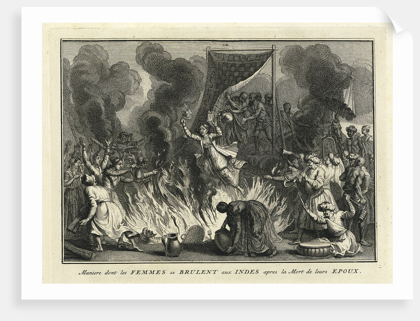 Widow Burning in India, 1728 by Bernard Picart