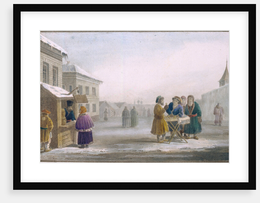 Street Tobacco Vendor at the Tobacco Store, 1825 by Eugéne Pluchart