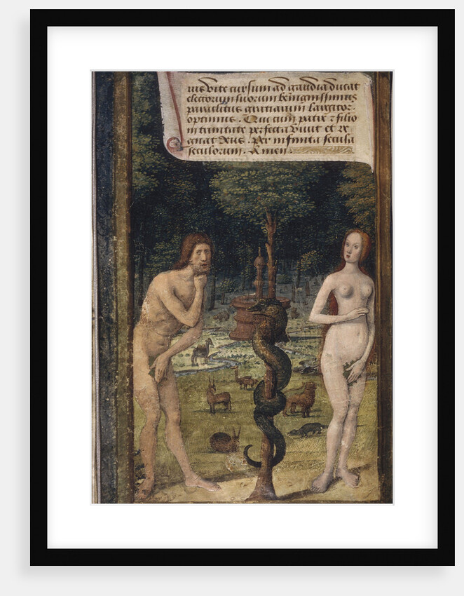 Adam and Eve (from Lettres bâtardes), ca 1490-1510 by Jean Poyet