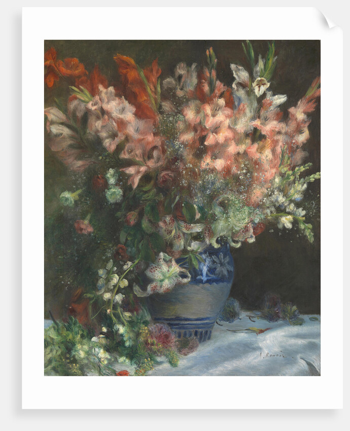 Gladioli in a Vase, c. 1875 by Pierre Auguste Renoir